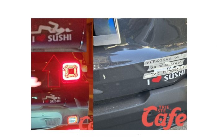 Adesivo 'Hot' sulla carrozzeria dell'auto: triestino si "vendica" con un contro-adesivo 