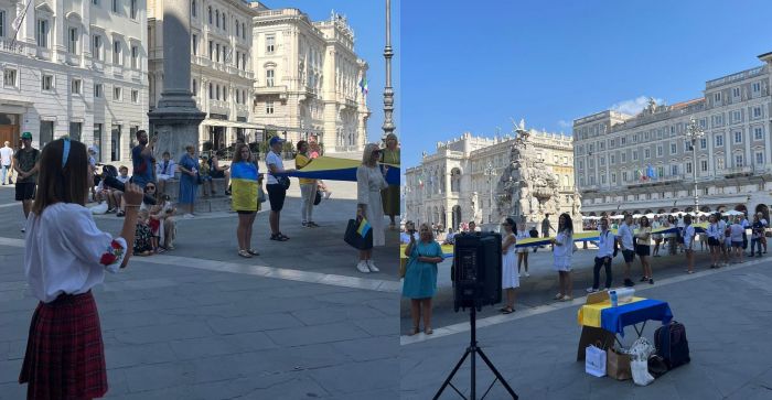 Oggi Ettore Rosato "In piazza Unità con i rappresentanti della Comunità degli ucraini in Italia"