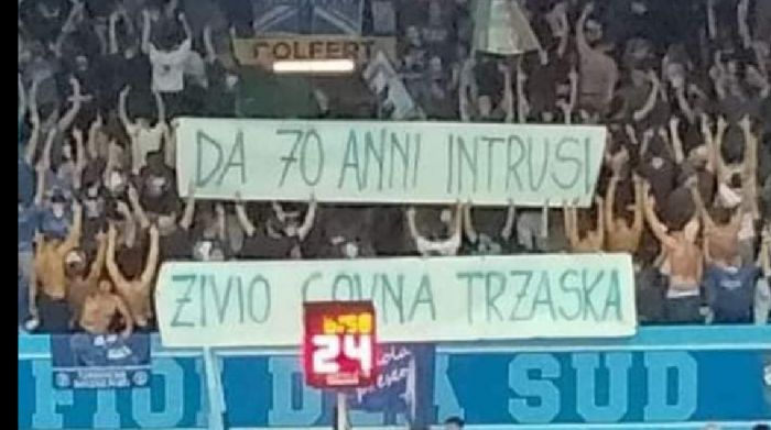 ‘Insulto alla memoria triestina!', lo striscione anti-Trieste a Treviso scatena la bufera