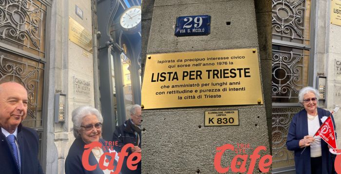 Inaugurata la targa in via San Nicolò, un omaggio alla prima sede della Lista per Trieste