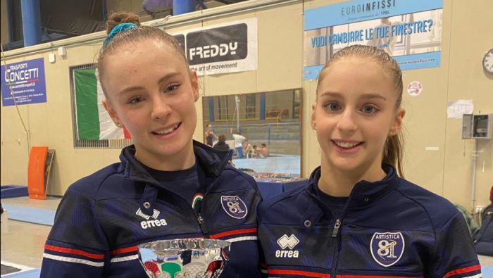 Le triestine Benedetta Gava e Emma Puato brillano ai nazionali, finale agli attrezzi per l’Artistica 81