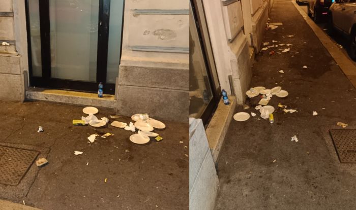 "Ogni notte in via Cadorna rifiuti ovunque", triestino denuncia degrado a 2 passi da piazza Unità  