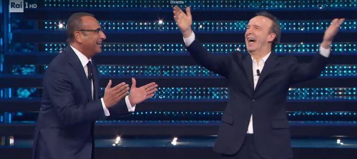 Sanremo, al via quarta serata con Carlo Conti e Roberto Benigni