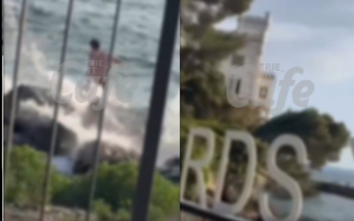 Si tuffa davanti a Miramare nonostante il divieto: gesto pericoloso e vietato sotto gli occhi dei visitatori (VIDEO)