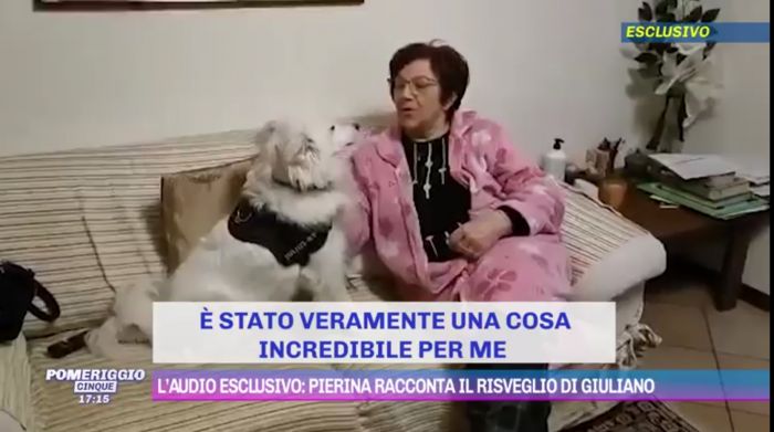 Giuliano si risveglia: il racconto di Pierina a Pomeriggio Cinque commuove l’Italia
