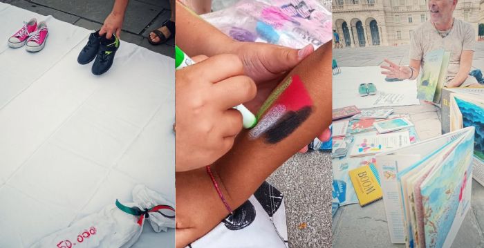 Letture, candele e disegni per la pace: Trieste riflette sulla Palestina, successo in piazza Unità