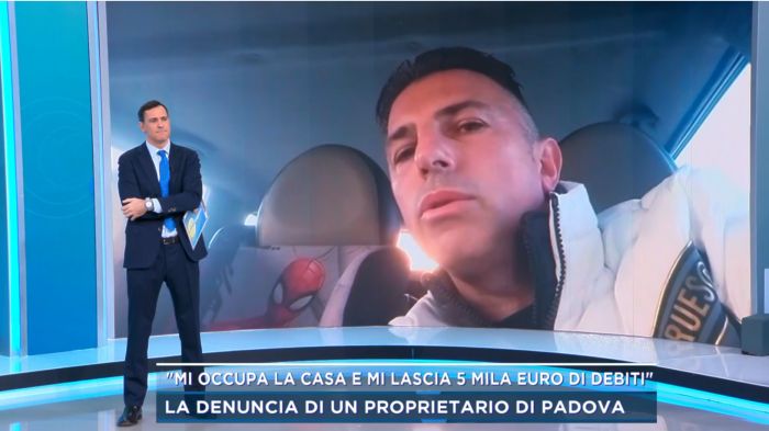 “Mi occupa casa e mi lascia 5mila euro di debiti”: disperazione di un padre di famiglia a Mattino Cinque