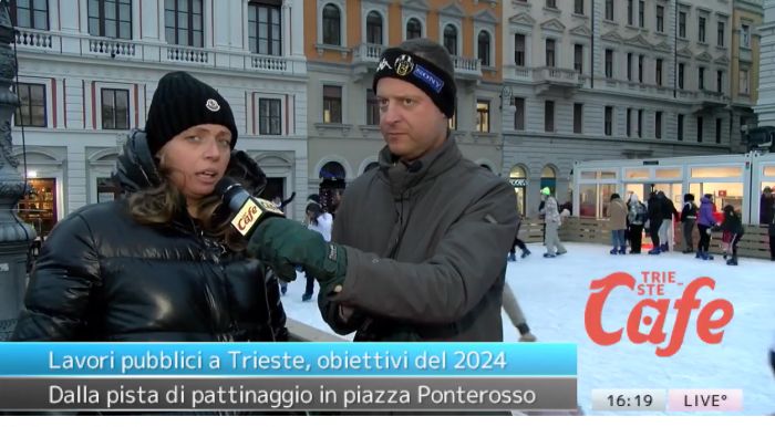 Trieste Cafe torna sul ghiaccio: dirette scintillanti accanto alla pista di piazza Ponterosso