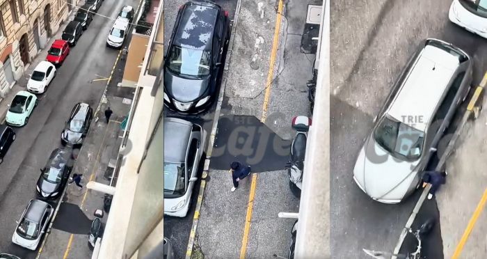 Mattinata di tensione in via Gambini, giovane bloccato da polizia dopo urla e danni ad auto (VIDEO)