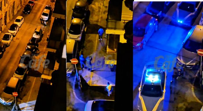 Via Gambini, torna poche ore dopo e provoca nuovi danni: altro intervento della Polizia (VIDEO)