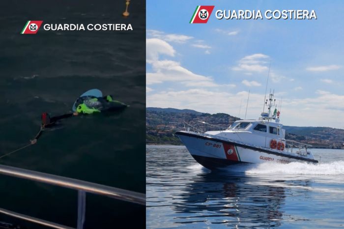 Surfista in difficoltà a Sistiana, salvato al tramonto dalla Guardia Costiera