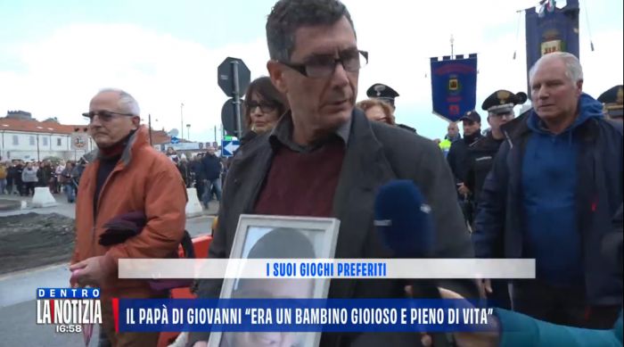 Il dolore del padre a Dentro la Notizia: «Giovanni portava luce ovunque»