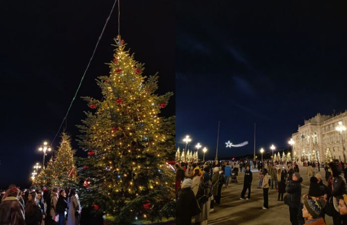 Trieste ha acceso il Natale: piazza Unità si trasforma in un teatro di luce, musica e festa