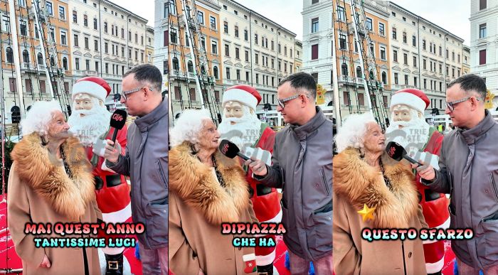 Brigida celebra la magia natalizia: «Trieste è più scintillante che mai, bravo DIpiazza» (VIDEO)