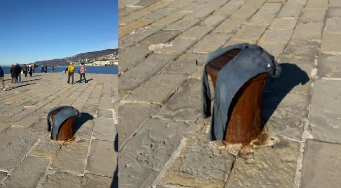 Molo Audace, il mistero dei pantaloni spariti: Trieste si interroga tra ironia e spirito natalizio