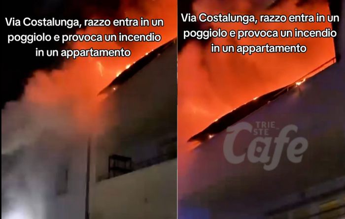Razzo nel poggiolo, scatta l’allarme: incendio in via Costalunga, mezzo appartamento inagibile 