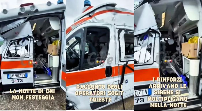 Ambulanza coinvolta in incidente e bottiglie contro soccorritori, il racconto degli operatori Sogit (VIDEO)