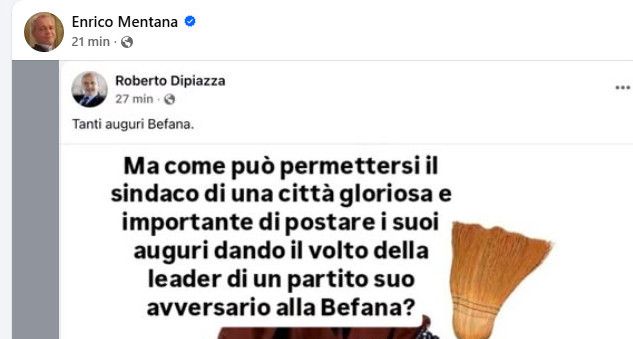 Mentana contro Dipiazza: “come può un sindaco permettersi un post del genere”