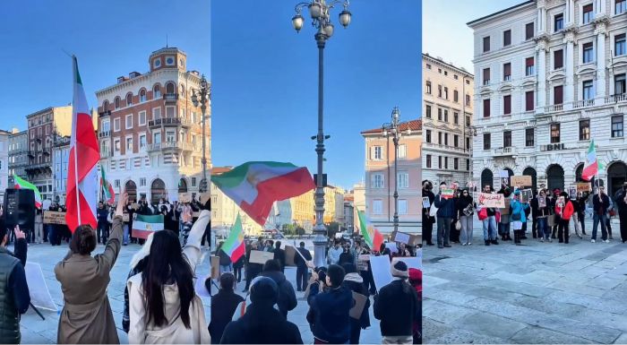 Canti, teatro e testimonianze a Trieste, comunità studentesca iraniana accende piazza Ponterosso (VIDEO)