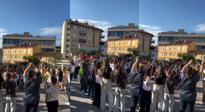 Flash mob e partecipazione, piazza Perugino si trasforma in simbolo di pace e comunità (VIDEO)