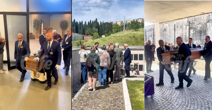 In cimitero a Trieste l'ultimo saluto a Liliana Resinovich, commozione e fiumi di lacrime (VIDEO)