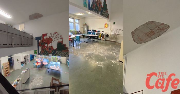 Crollo di intonaci nella scuola primaria San Giusto Martire: chiusura immediata e polemiche