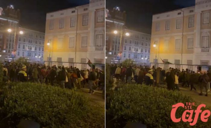 Trieste, presidio per la Freedom Flotilla in piazza Borsa: corteo e rallentamenti sulla viabilità (VIDEO)