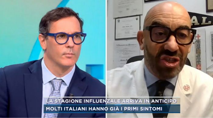 Bassetti a “Mattino Cinque”: “L’influenza arriva in anticipo, rischiamo 20 milioni di italiani a letto”