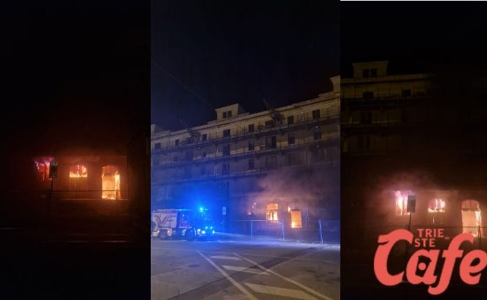 Fiamme nel Porto Vecchio di Trieste: probabile rogo causato da un fuoco di fortuna (VIDEO)