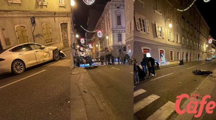 Incidente nella tarda serata in via Valdirivo: collisione tra una Tesla e una moto