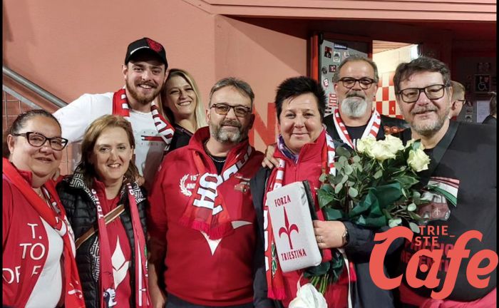Triestina - Giana-Erminio "IN LOVE", romantica proposta di matrimonio al Rocco prima del match