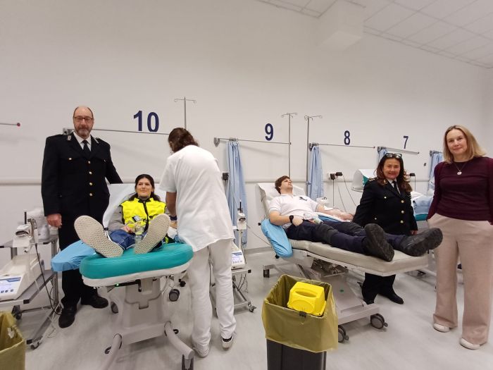 Polizia locale di Trieste, seconda donazione di gruppo: sangue e plasma per la comunità