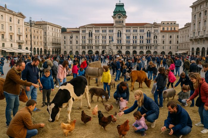 Triestino vuole riportare natura in piazza: idea di una fattoria urbana con animali liberi tra gente