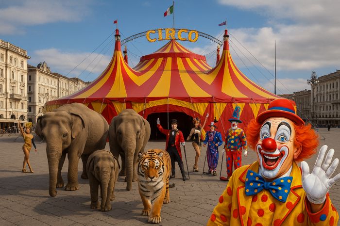 Un triestino vuole il circo in centro: "Pagliacci, torte in faccia e leoni gonfiabili in piazza Unità!"