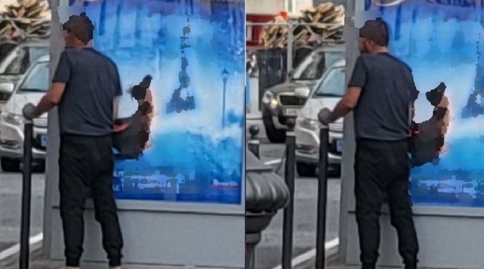 Piazza Libertà, oltremodo alticcio urina davanti a tutti