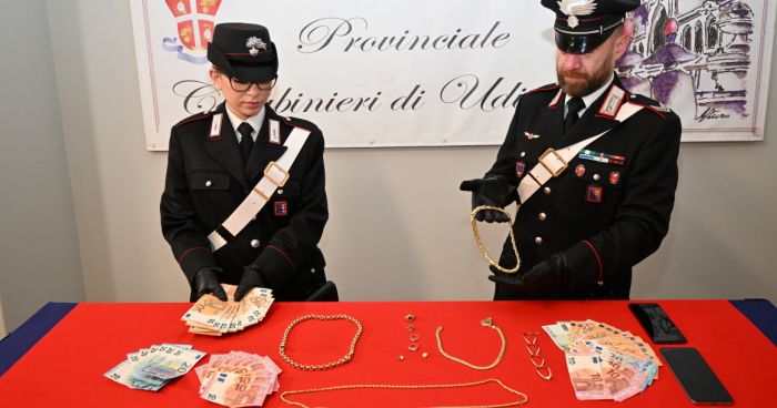 Truffa all’81enne con il finto maresciallo: coppia arrestata in Fvg, recuperati oro e contanti