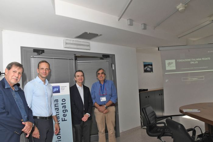 Massimiliano Fedriga in visita alla Fondazione Italiana Fegato Onlus