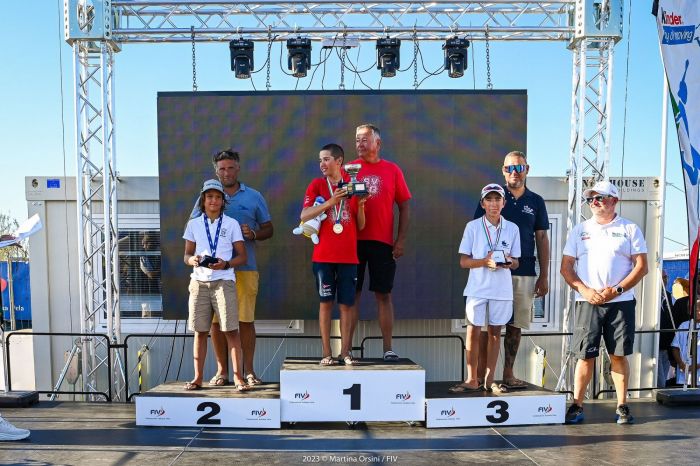 Il triestino Mattia Di Martino della SVBG Campione Italiano Optimist 2023