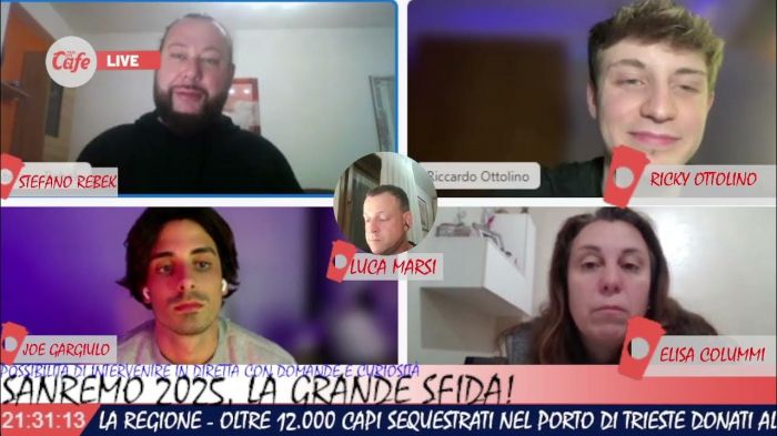 Terieste Cafe Talk LIVE! Stasera tre dirette per approfondire attualità, politica e.. SANREMO!!