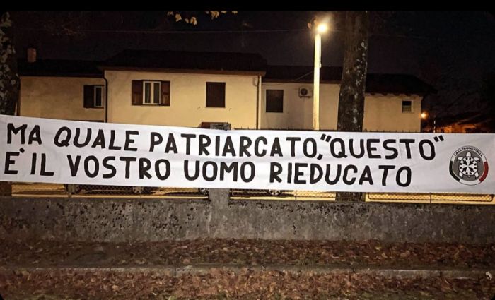Omicidio Cecchettin: striscioni CasaPound: "Ma quale patriarcato, questo è il vostro uomo rieducato'
