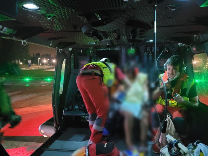 Incinta in imminente pericolo di vita trasportata con un elicottero dell’Aeronautica militare