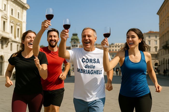 Trieste, un triestino propone la “Corsa delle Imbriaghele”: tra brindisi, dialetto e tanta ironia