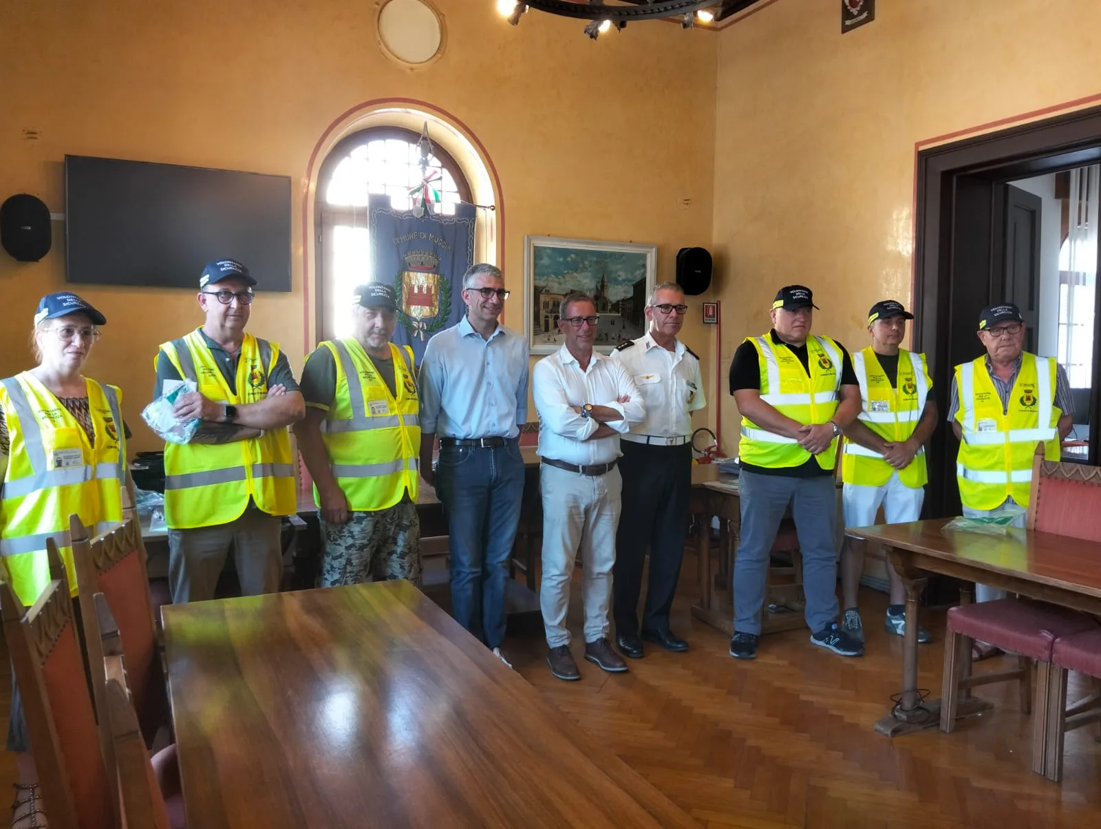 I primi volontari della sicurezza presentati questa mattina a Muggia