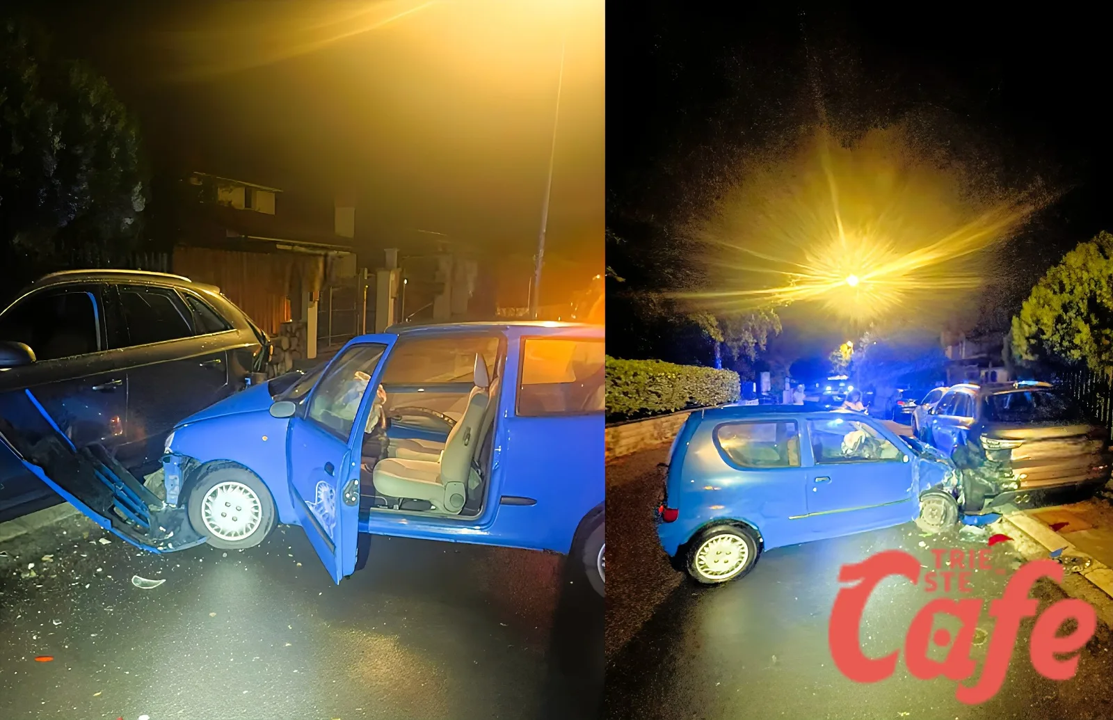 Aurisina Cave, auto distrutta dopo un incidente: 27enne illeso (ma positivo all'alcoltest)