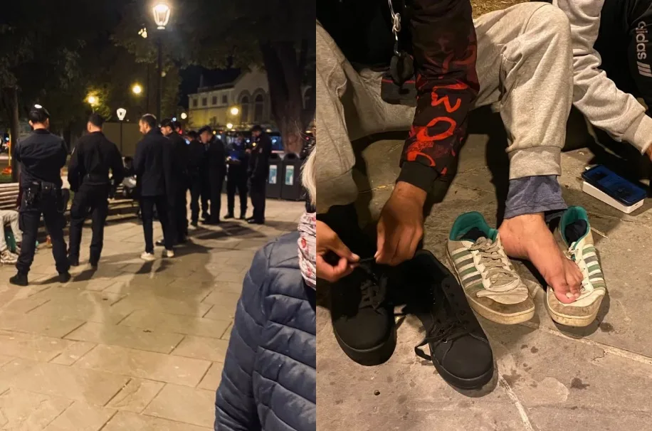 Piazza Libertà, Fornasir: «Ragazzini afghani con scarpe distrutte. pena maggiore per i bambini»