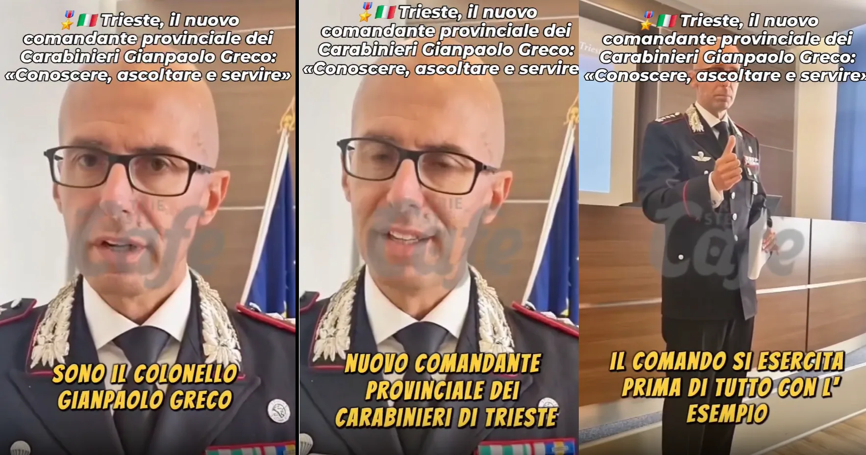 Trieste, nuovo comandante dei Carabinieri Gianpaolo Greco: «Conoscere, ascoltare e servire» (VIDEO)