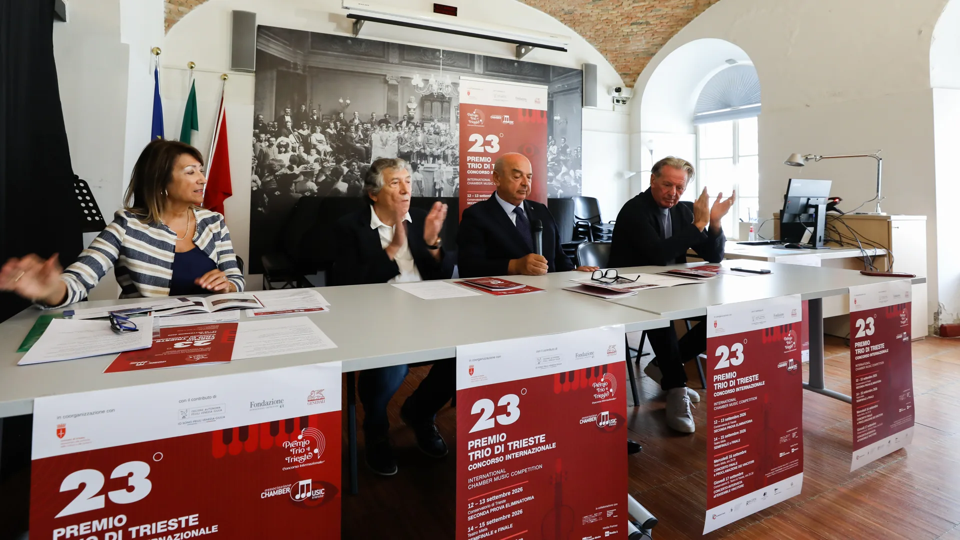 Il Sindaco Roberto Dipiazza alla presentazione del 23° concorso premio Trio di Trieste