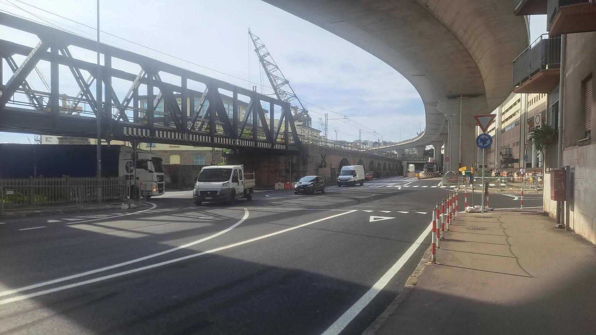 Trieste, finalmente operativa la nuova rotatoria di via Svevo allo Scalo Legnami