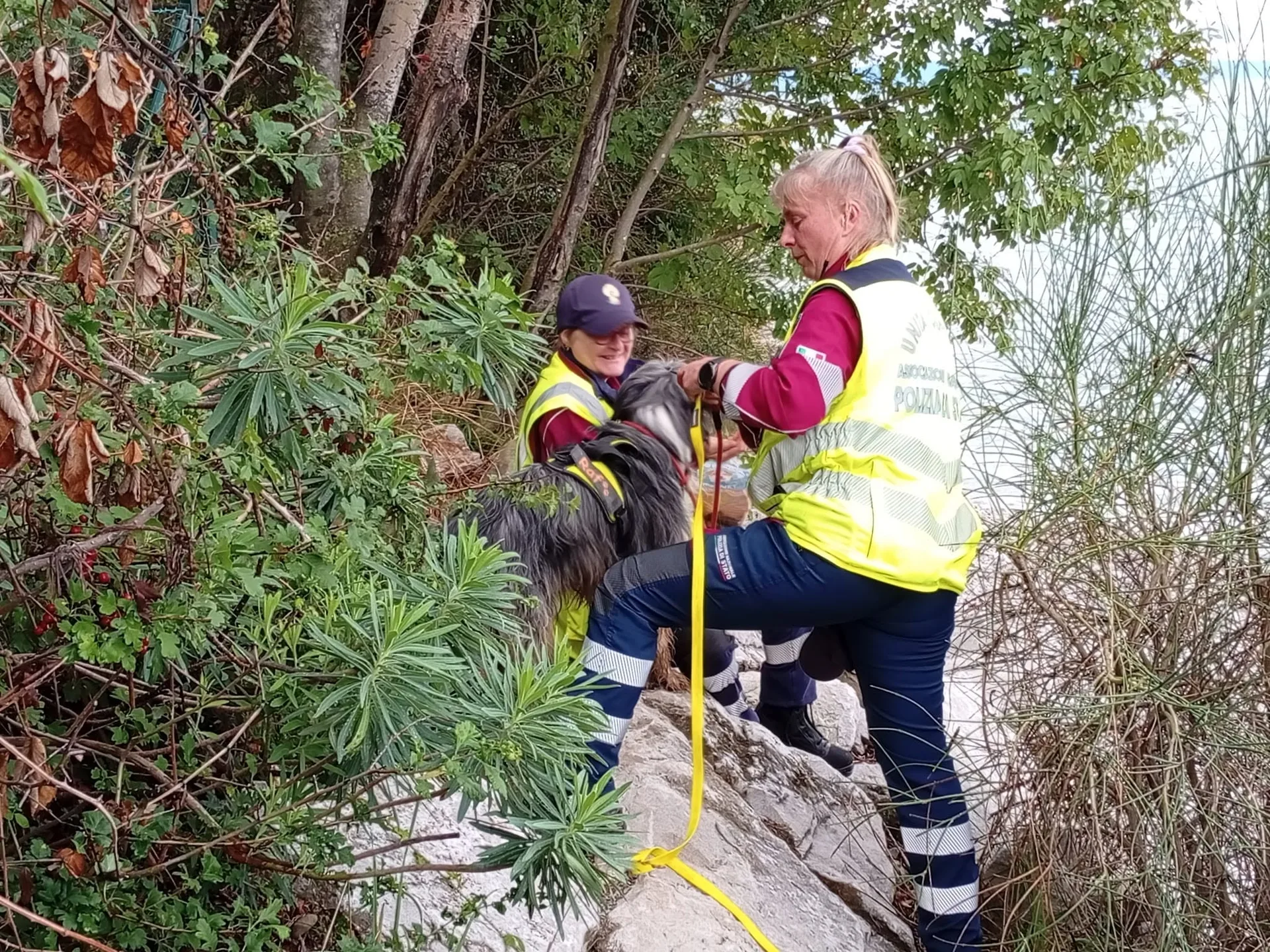Portopiccolo, il fiuto dei cani al servizio delle persone scomparse: AssoPolizia si esercita sul campo