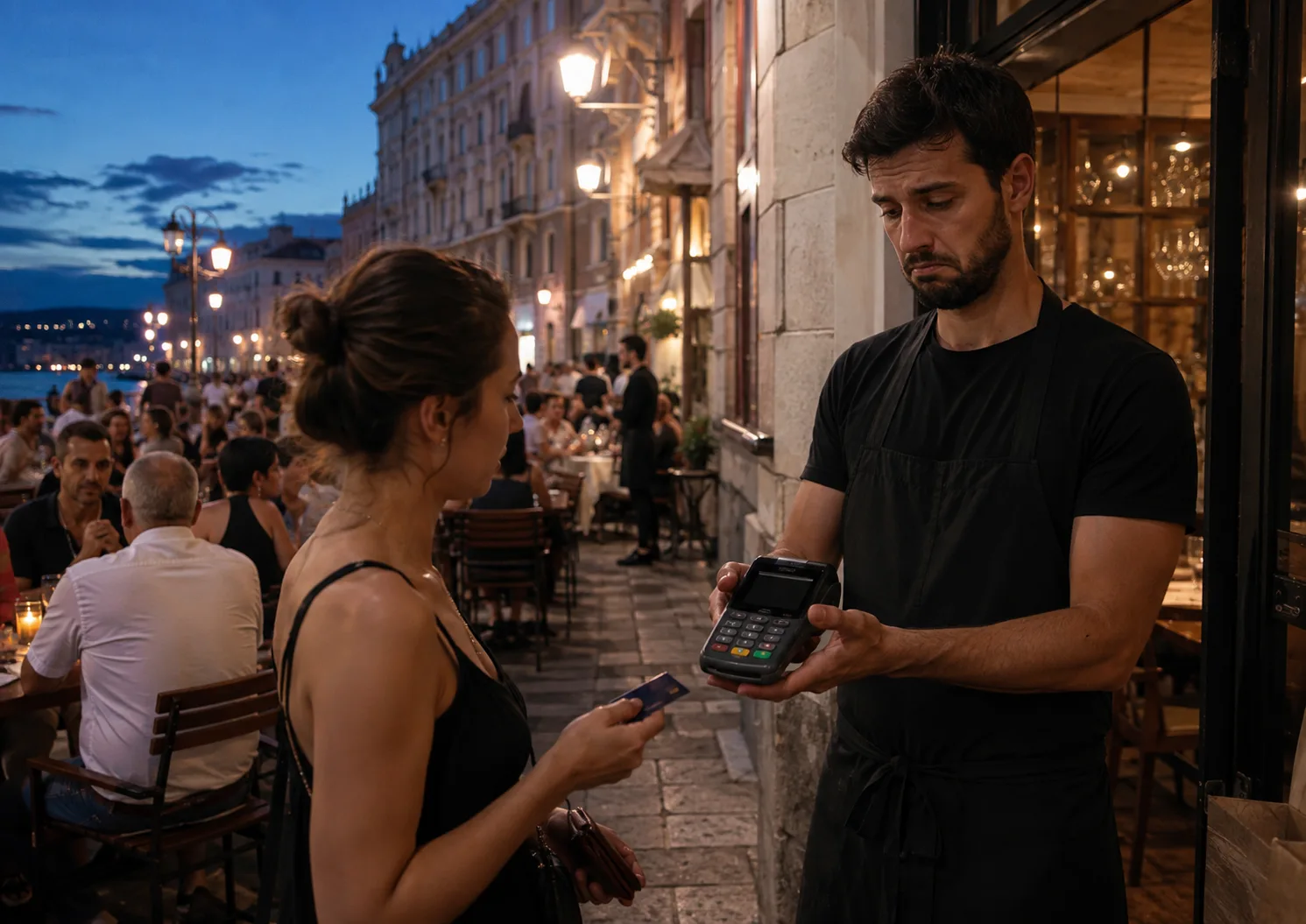 Trieste, cartelli «Pos guasto» davanti a bar e ristoranti: «Strano che compaiano soprattutto la sera»